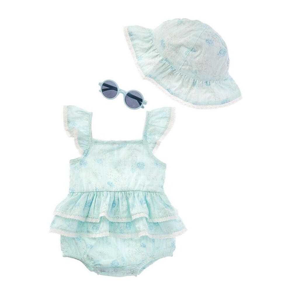 Shabby Chic  3Pc Dress Set, Blue